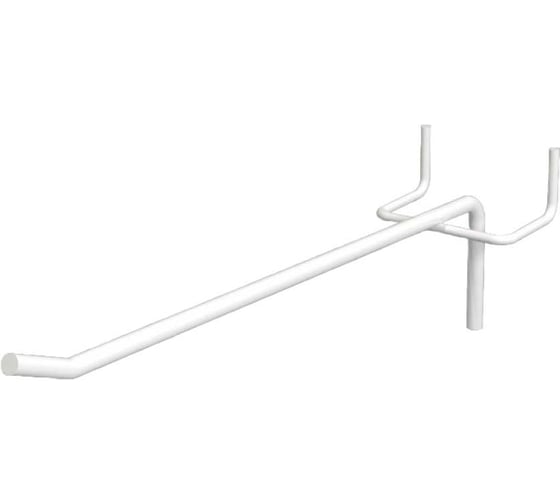 Изображение товара Крючок ПК МАГС L -150 на перфорацию штыревой цв. белый ( 4 шт/ упак) 04-02013