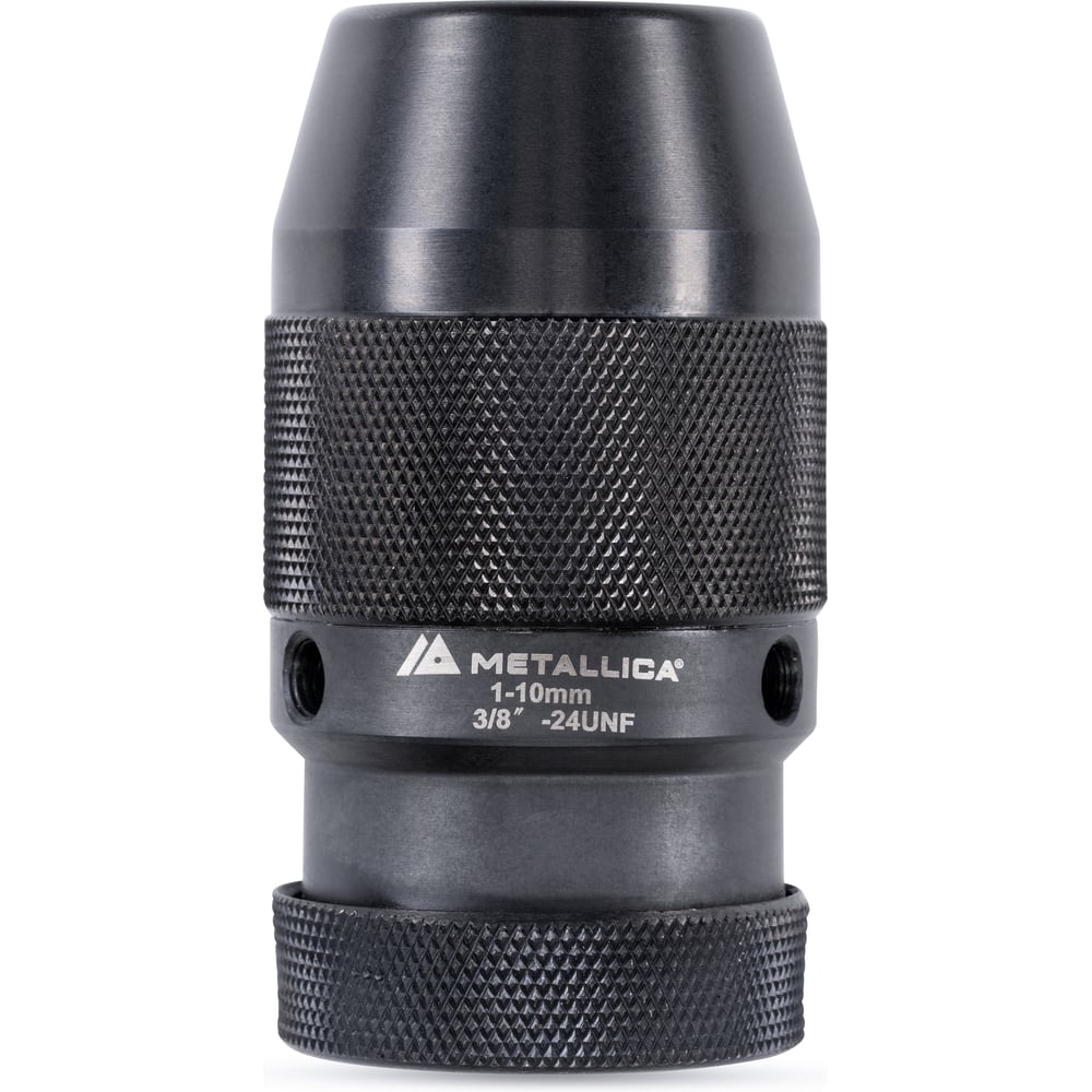 Изображение товара Патрон METALLICA быстрозажимной цельномет. д/станков Ultra 1.0-10 мм, 3/8-24UNF, без замка, в тубе 193332 Изображение товара Патрон METALLICA быстрозажимной цельномет. д/станков Ultra 1.0-10 мм, 3/8-24UNF, без замка, в тубе 193332