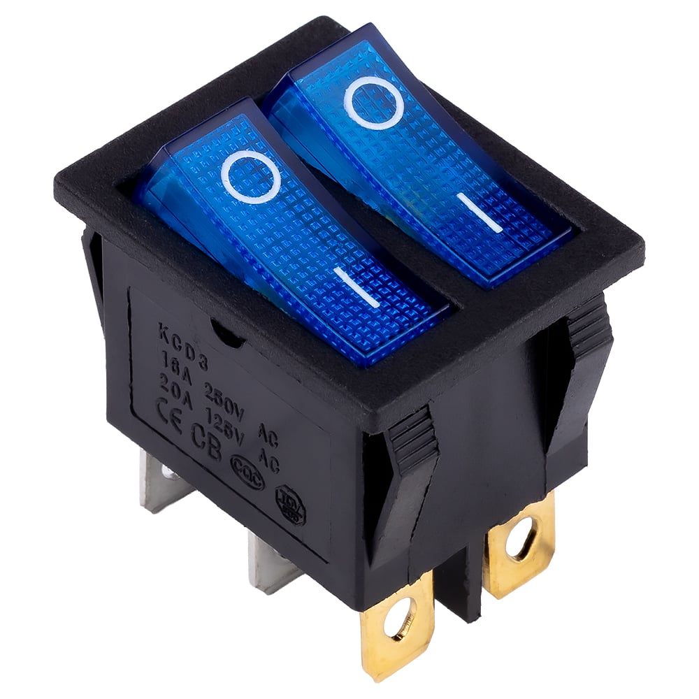 Изображение товара Выключатель SBE-16-S33bl SMARTBUY двойной с подсветкой, 250 В, 16 А Изображение товара Выключатель SBE-16-S33bl SMARTBUY двойной с подсветкой, 250 В, 16 А