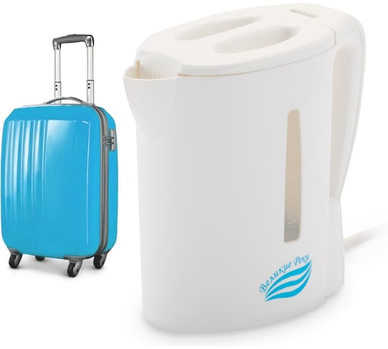 Изображение товара Чайник электрический ВЕЛИКИЕ РЕКИ Великие Реки Мая-1 0,5л, пластик, белый, 500Вт (12) 00-00017550