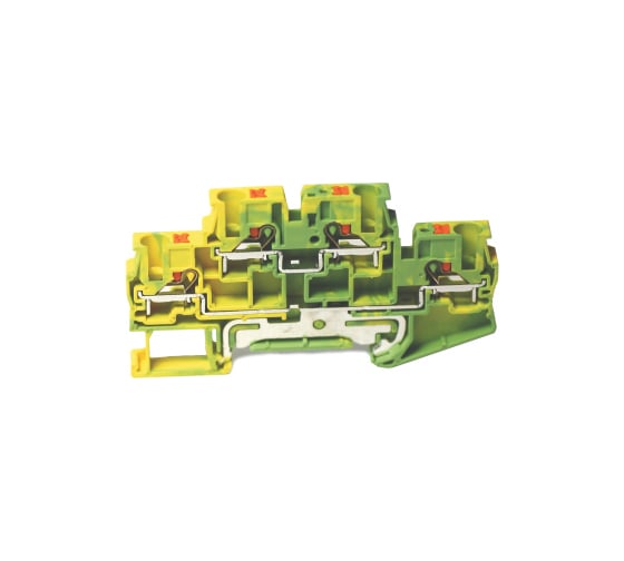 Изображение товара Заземляющая клемма UJ6-4/2X2JD, 4 точки подключения в клемме, тип фиксации провода: push-in, номинальное сечение: 4 мм кв., цвет: желто-зеленый, 30 шт. UPUN erp859407