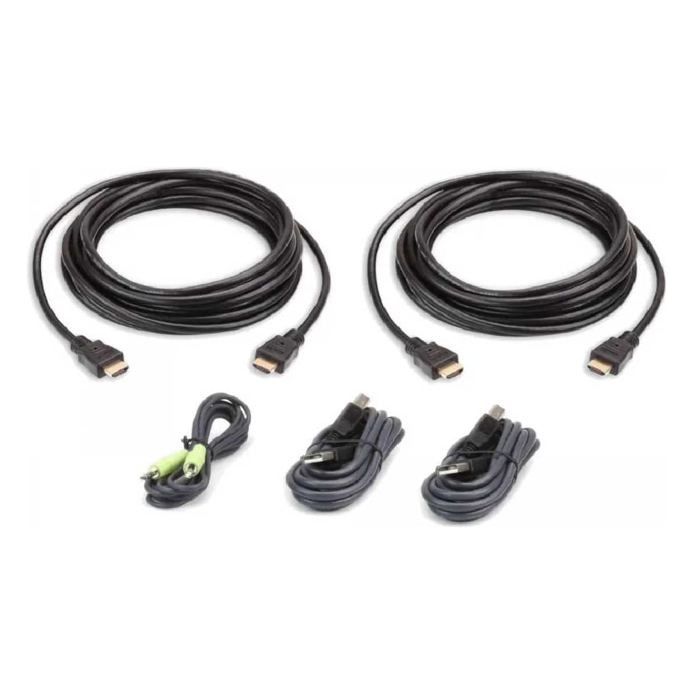 Изображение товара Комплект кабелей ATEN 2L-7D03UHX5 USB, HDMI для KVM-переключателя 3 м
