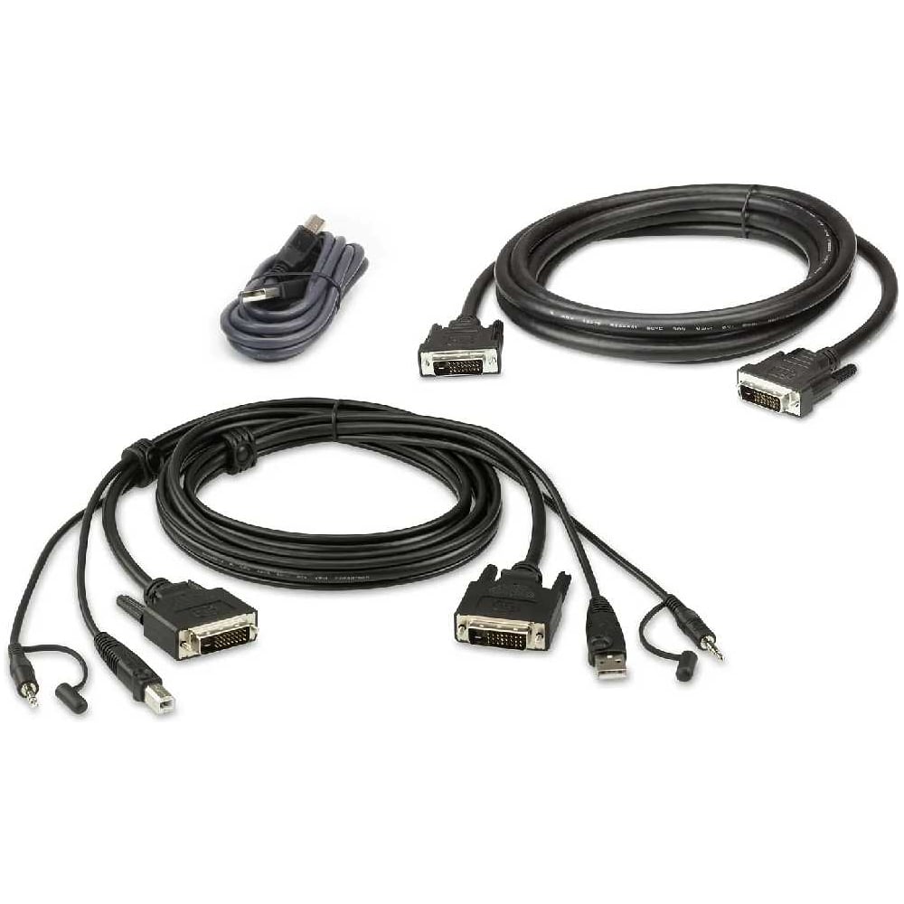 Изображение товара Комплект кабелей ATEN 2L-7D03UDX4 DVI-D Dual Link USB 2.0 3 м