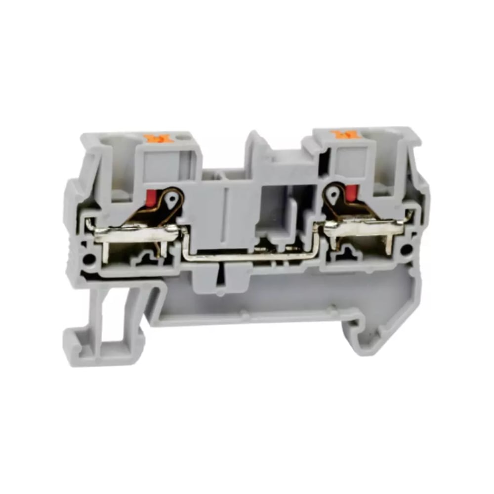 Изображение товара Проходная клемма UPUN UJ6-4/1X2, 3 точки подключения в клемме, тип фиксации провода: push-in, номинальное сечение: 4 мм кв., 32A, 800V, цвет: серый, 70 шт. erp859408