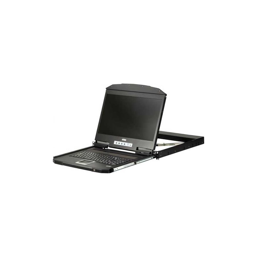 Изображение товара Консоль KVM ATEN 19, VGA+KBD+MOUSE+SPEAKER USB, с KVM-шнуром USB 1.8м, LCD экран 18.5, лат./рус. клав CL3100NX-ATA-RG