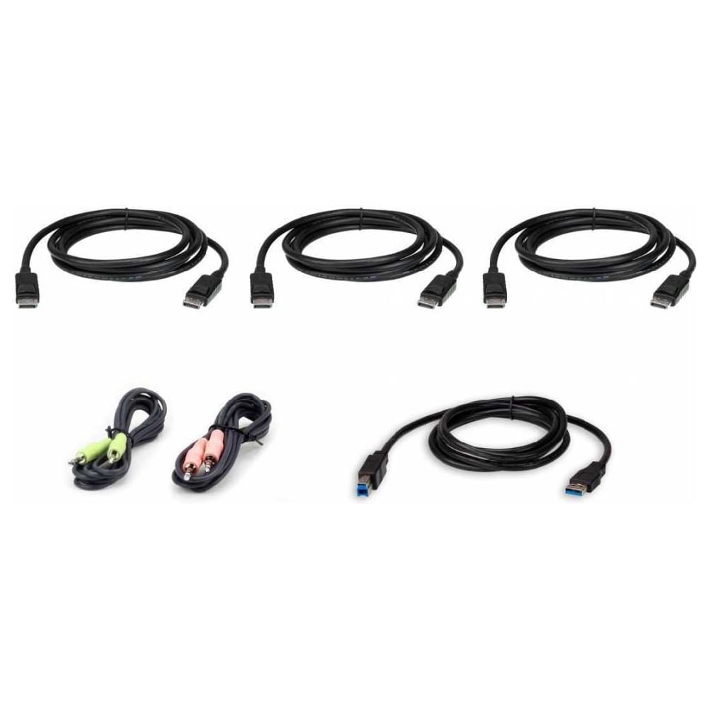 Изображение товара Комплект KVM-кабелей ATEN USB DisplayPort для KVM-переключателя с поддержкой 3-х дисплеев (1.8м) 2L-7D02UDPX6