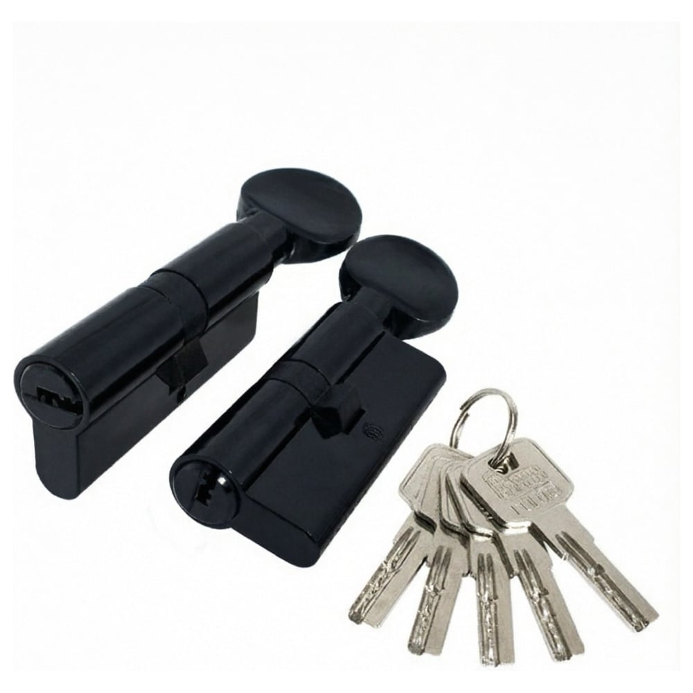 Изображение товара Цилиндровый механизм Punto Z3002Knob100(50+10+40) с вертушкой BL черный 63941