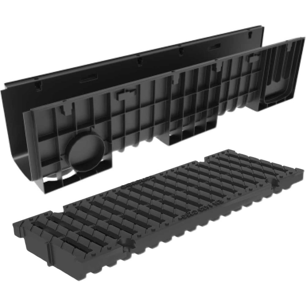 Изображение товара Лоток Gidrolica Pro H252 1000x196x252 мм с решеткой, C250