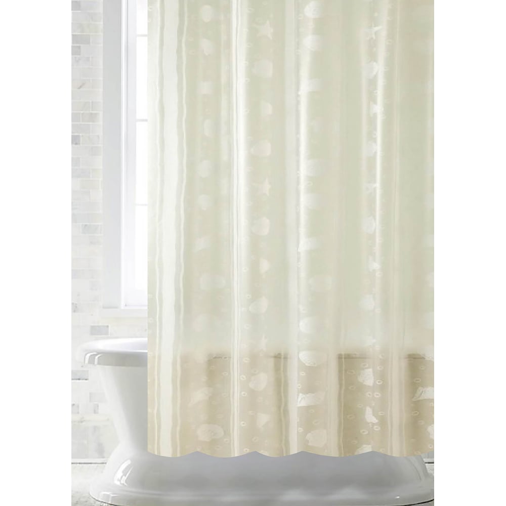 Изображение товара Штора для ванной PRIMANOVA Shells 180х200, PVC (белый) DR-60078