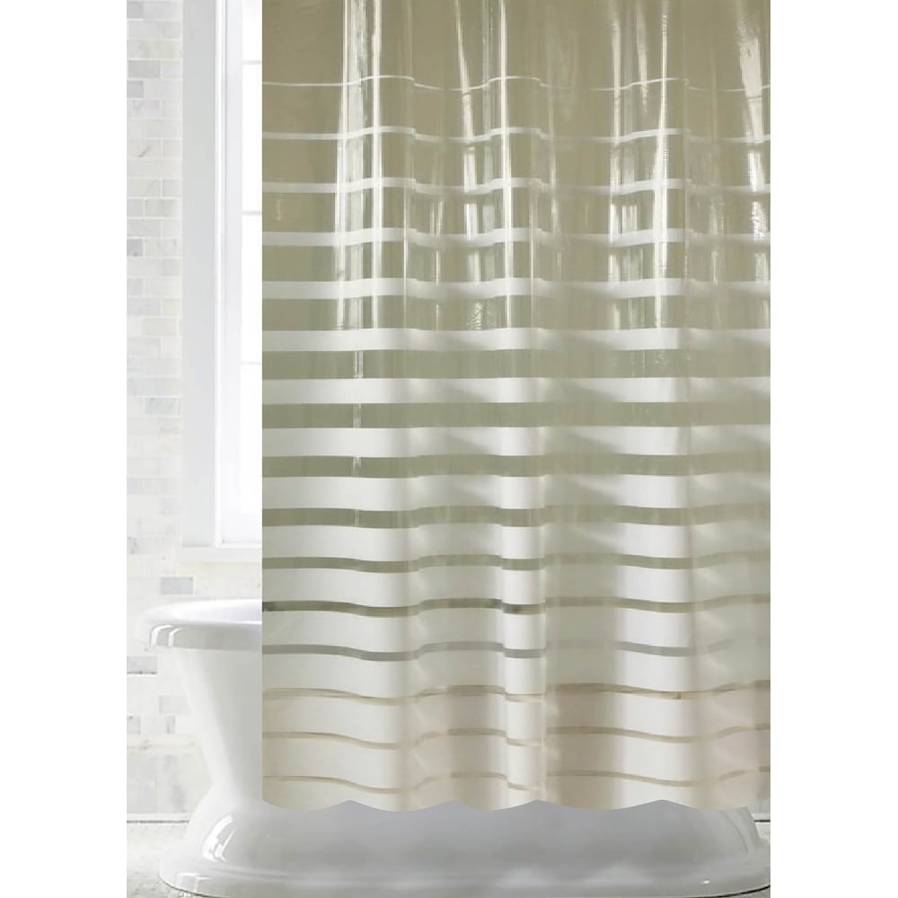Изображение товара Штора для ванной PRIMANOVA Breeze 180х200 белая с полосами Изображение товара Штора для ванной PRIMANOVA Breeze 180х200 белая с полосами