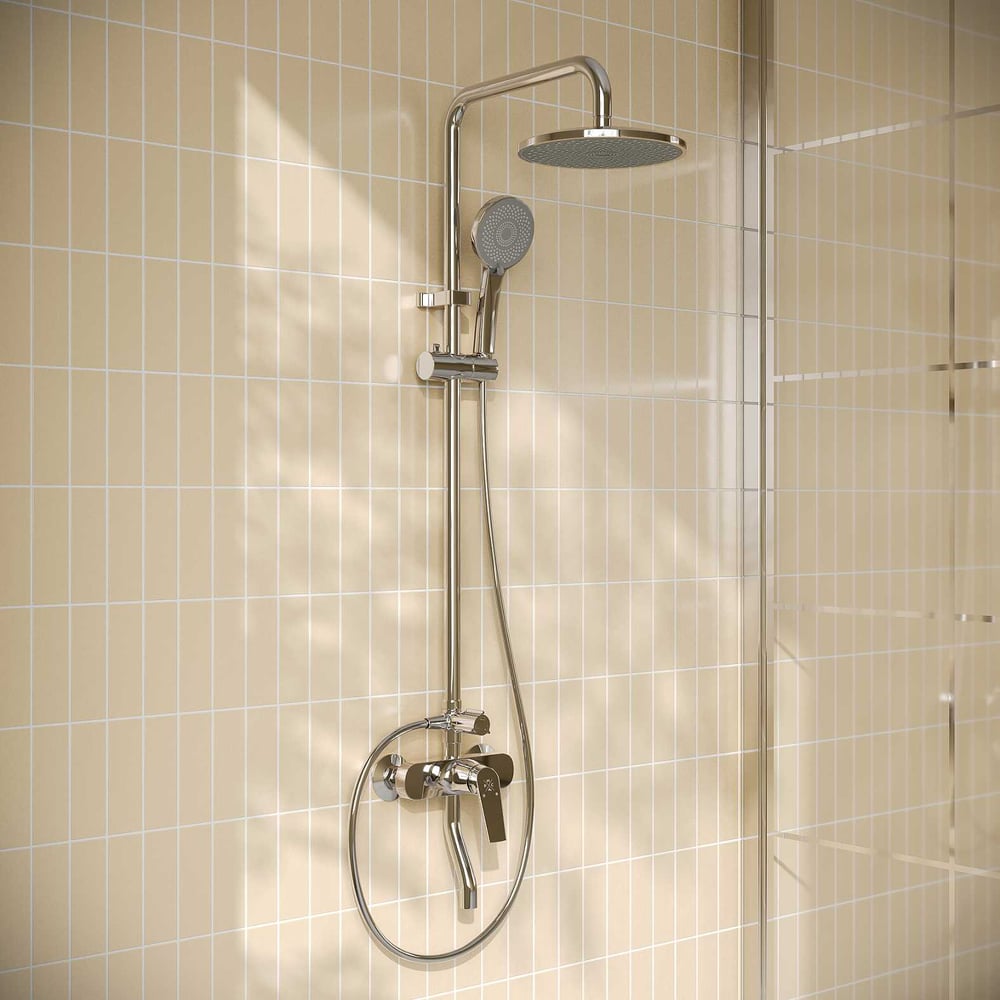 Изображение товара Душевая система из высокопрочного пластика РМС Хром PL7CH-009DK Изображение товара Душевая система из высокопрочного пластика РМС Хром PL7CH-009DK