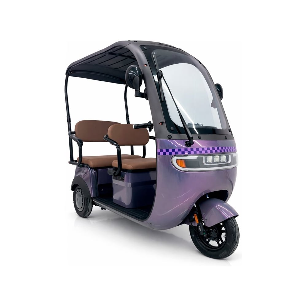 Изображение товара Трицикл Rutrike Неон электромотор 800 Вт 3 места фиолетовый