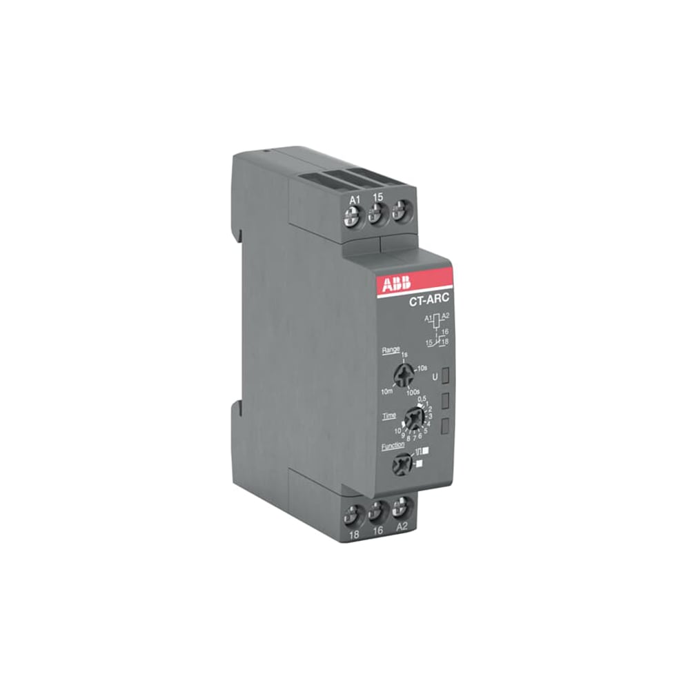 Изображение товара Реле времени ABB CT-ARC.12, бифункциональное 1We, 24...48 В DC/24...240 В AC, без вспомогательного напряжения 1SVR508120R0000