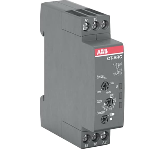 Изображение товара Реле времени ABB CT-ARC.12, бифункциональное 1We, 24...48 В DC/24...240 В AC, без вспомогательного напряжения 1SVR508120R0000