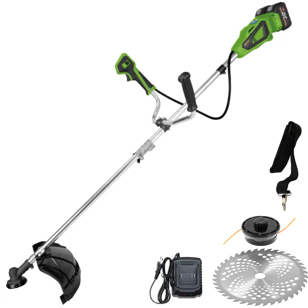 Изображение товара Триммер аккумуляторный Procraft 20В 420мм (2 АКБ 4 Ач+ЗУ+катушка+диск) ATA40/2S