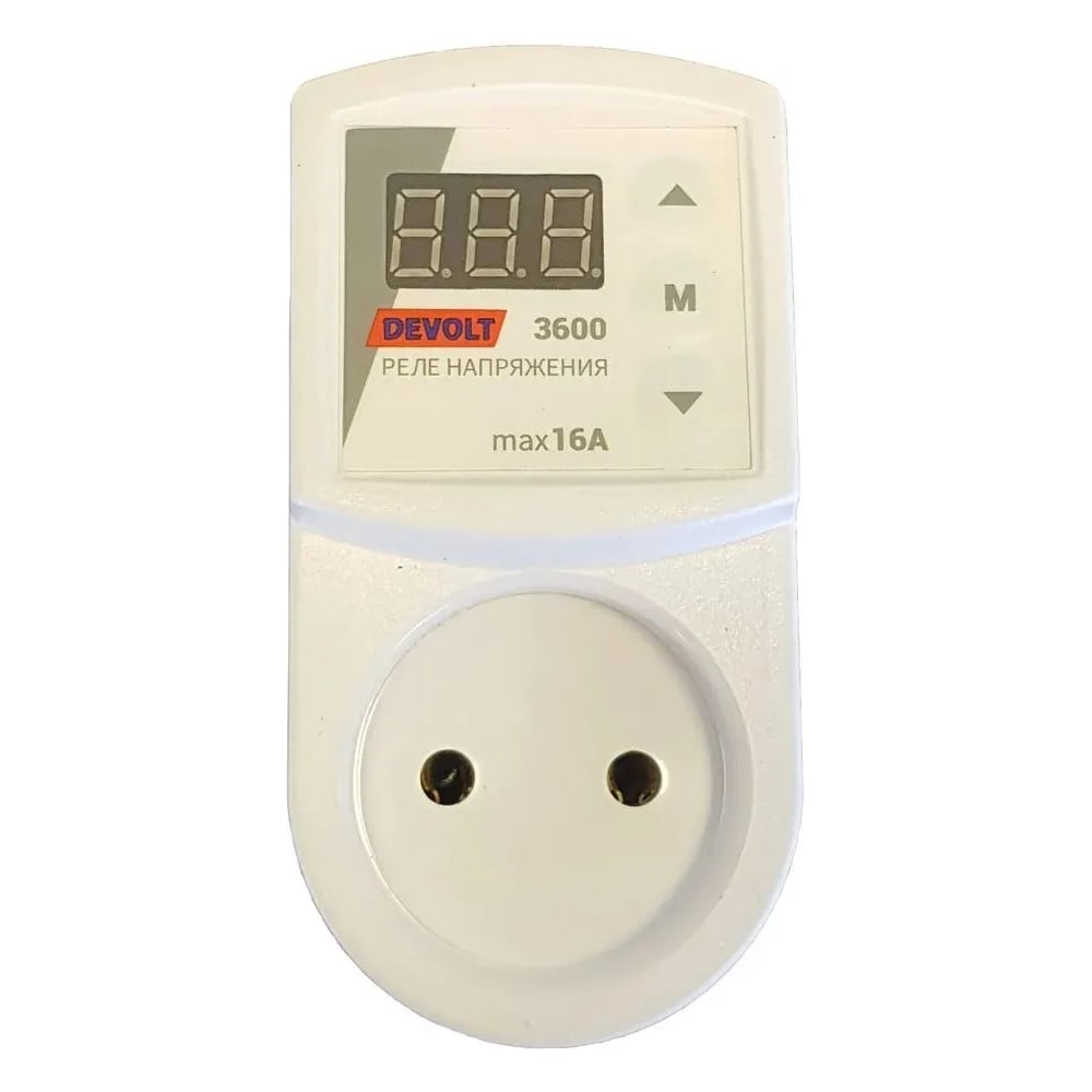 Изображение товара Реле напряжения DEVOLT 3600, 3,6кВт, 16А, DEVOLT3600 Изображение товара Реле напряжения DEVOLT 3600, 3,6кВт, 16А, DEVOLT3600