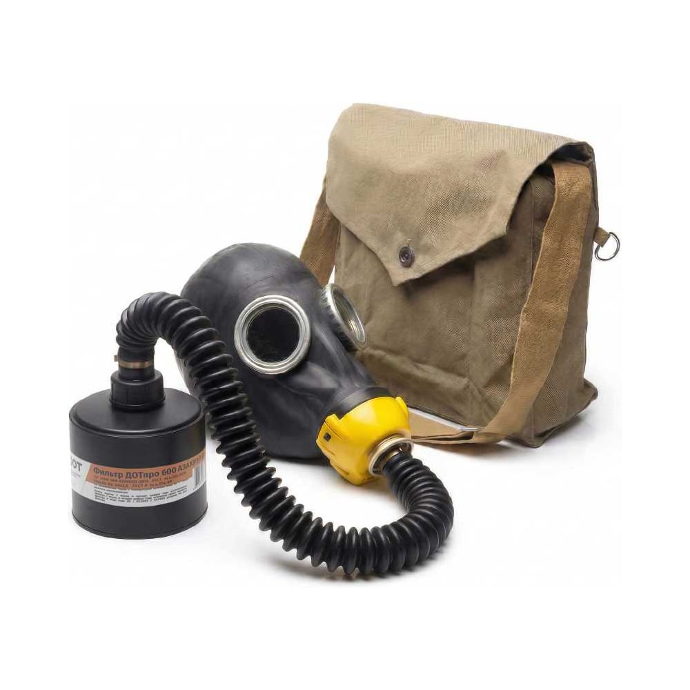 Изображение товара Противогаз фильтрующий ДОТпро 600 марки А3АХР3 R D с маской ШМП-1 рост 2 102-132-0063