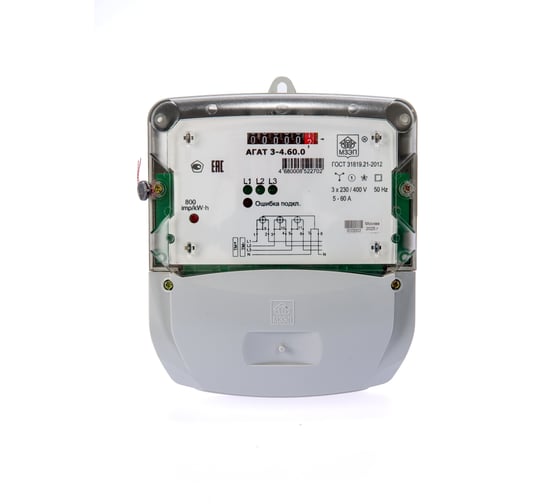 Изображение товара Счетчик МЗЭП АГАТ 3-4.60.0 трехфазный однотарифный МЗЭП34600