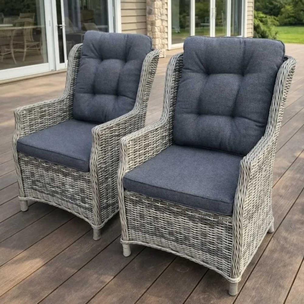 Изображение товара Комплект обеденных кресел ROYAL FAMILY из искусственного ротанга NICOLE, серый 256-71-71 Изображение товара Комплект обеденных кресел ROYAL FAMILY из искусственного ротанга NICOLE, серый 256-71-71