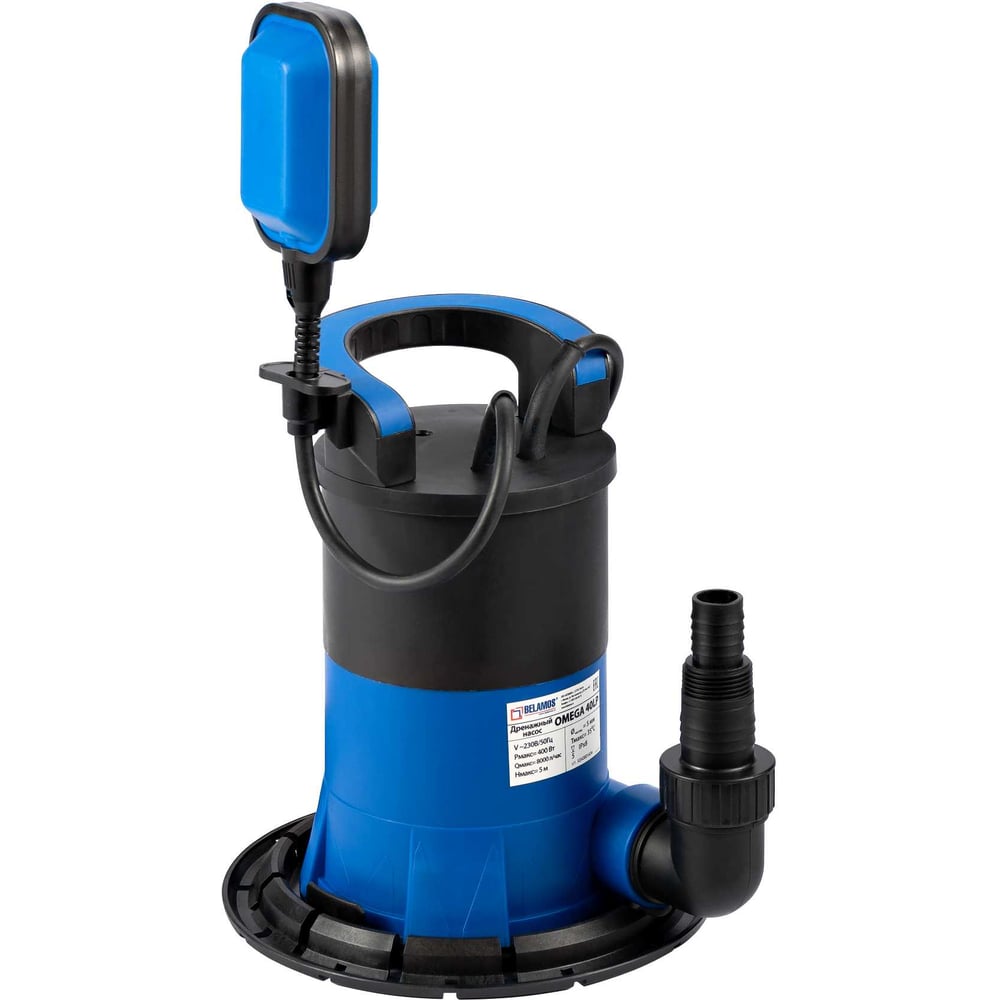 Изображение товара Насос погружной Беламос Omega 40 LP, кабель 6м, поплавок OM40LP6