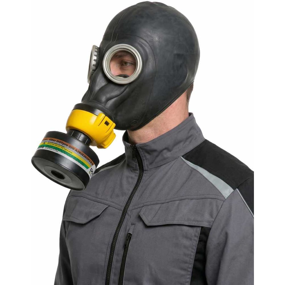 Изображение товара Противогаз фильтрующий ДОТпро 320 марки А2В2Е2К2Р3 R D с маской ШМП-1 рост 3 102-132-0082