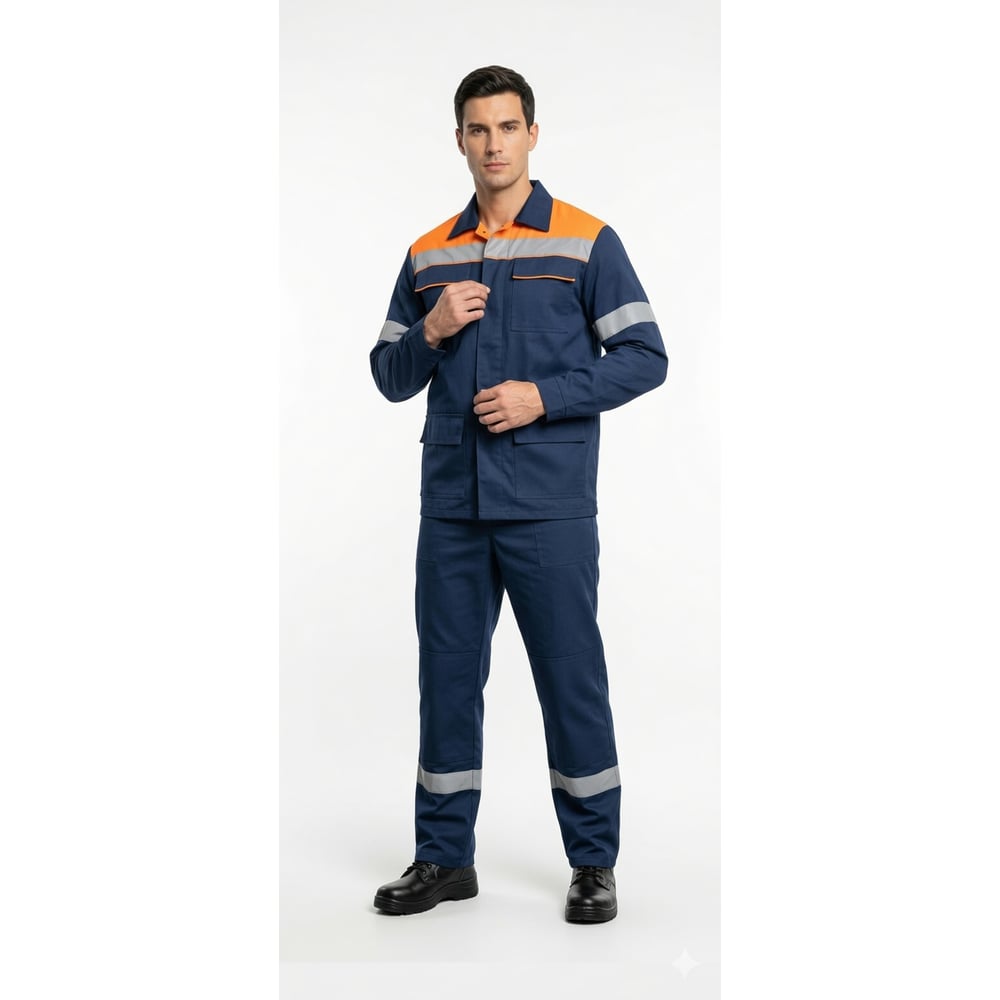 Изображение товара Костюм рабочий мужской сигнальный ИВАРУС (куртка, брюки) Заря-1 (размер 52-54, рост 158-164) 1187 (52/158)