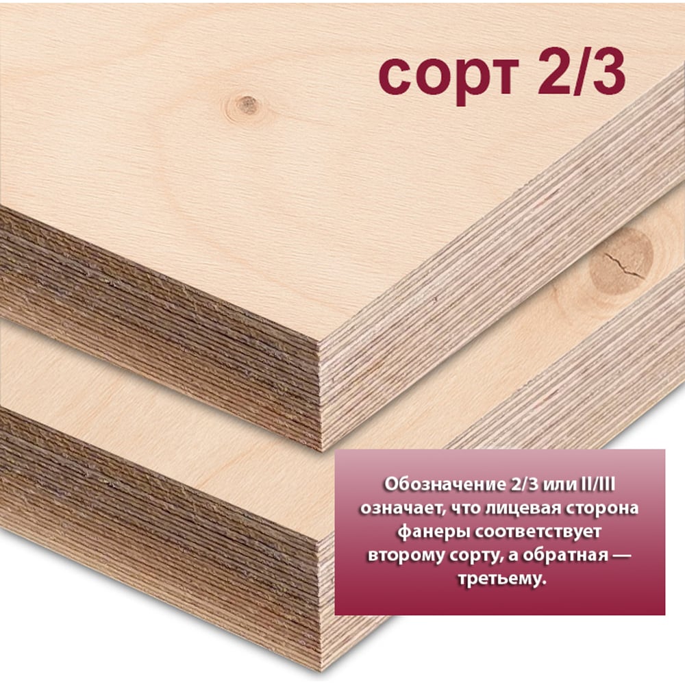 Изображение товара Фанера ФСФ березовая MW 27 мм, 1 лист 2440x1220 мм, сорт II/III (Ш2) ФСФ-Б-ШК-2/3-27-2440-1220