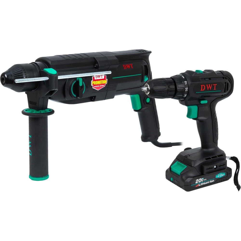 Изображение товара НАбор электроинструмента DWT (SBHP08-26 BMC+ABSP-20 NF-2 BMC) SET-3-DWT Изображение товара НАбор электроинструмента DWT (SBHP08-26 BMC+ABSP-20 NF-2 BMC) SET-3-DWT