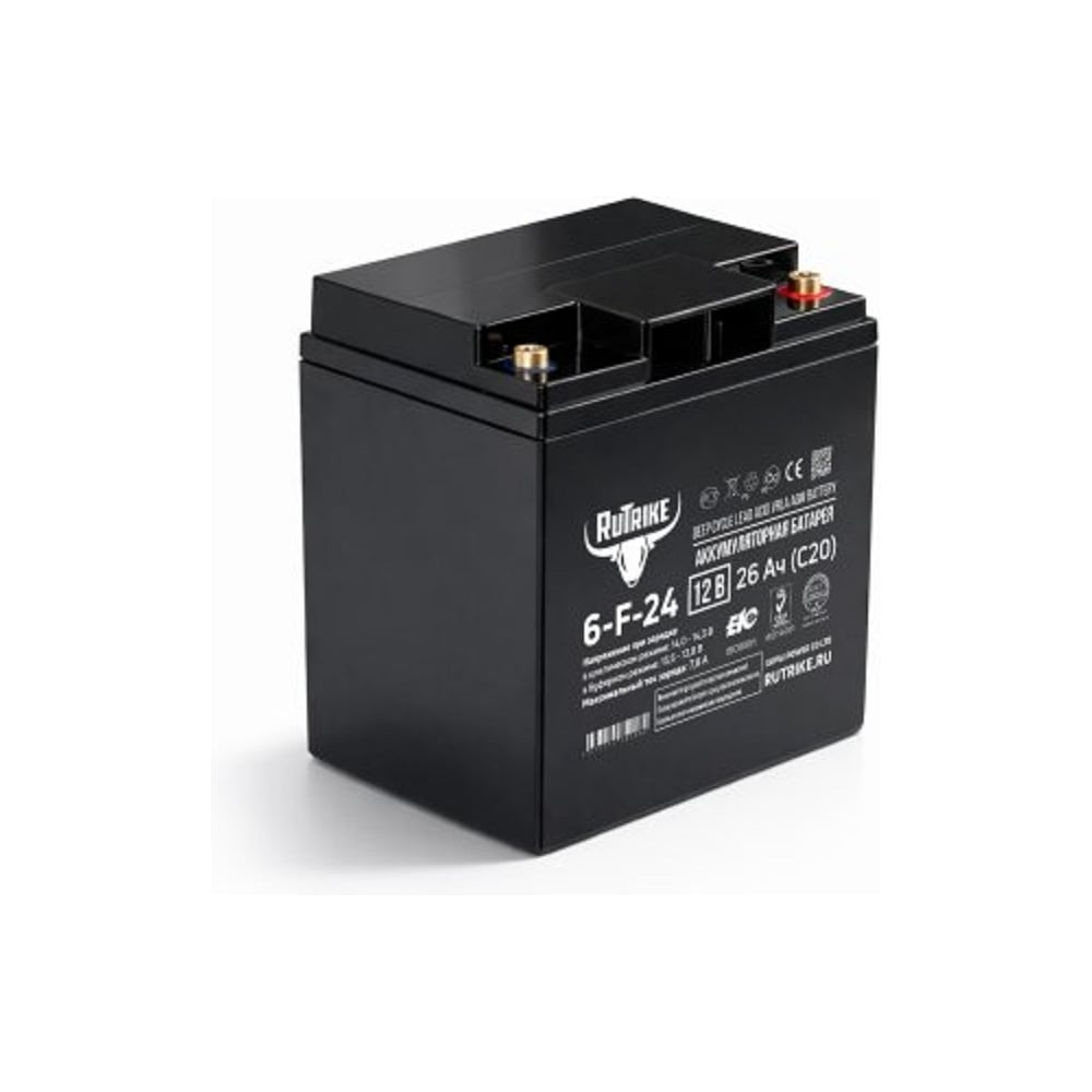 Изображение товара Аккумуляторная батарея 6-F-24 (12V26A/H C20) Rutrike 026243