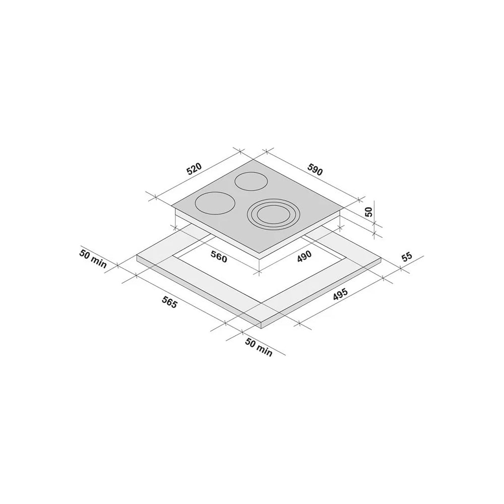 Изображение товара Электрическая варочная поверхность (независимая) Krona TERZO 60 BL 00026358 Изображение товара Электрическая варочная поверхность (независимая) Krona TERZO 60 BL 00026358