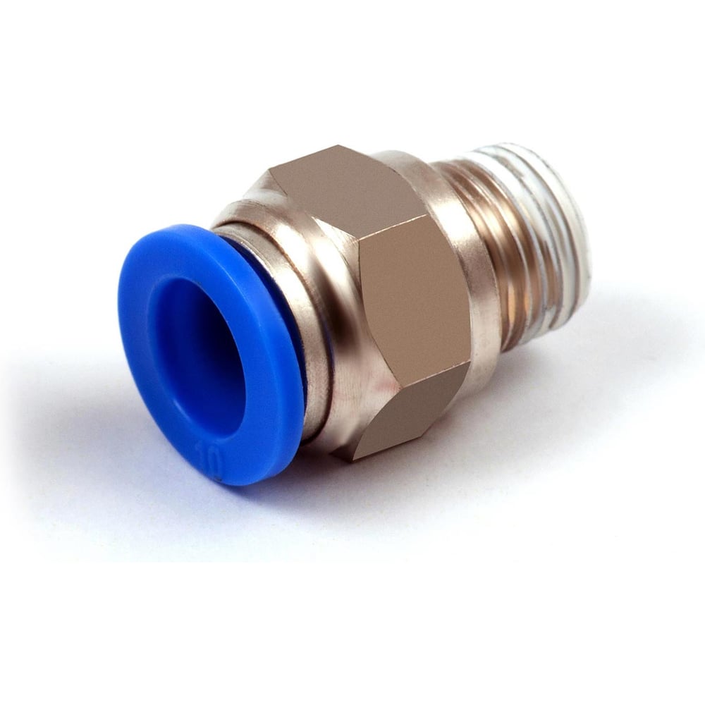 Изображение товара Пневмофитинг цанговый прямой HIMPT с наружной резьбой PC 10-02 (R1/4) 10 шт 00-00026401