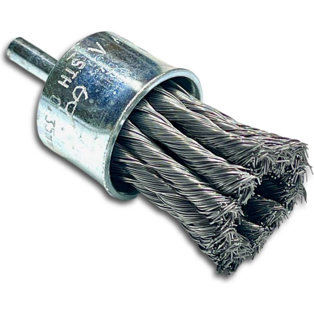 Изображение товара Щетка Lessmann концевая жгутовая 29мм, стальная 0.35мм, хвостовик 6мм 456278