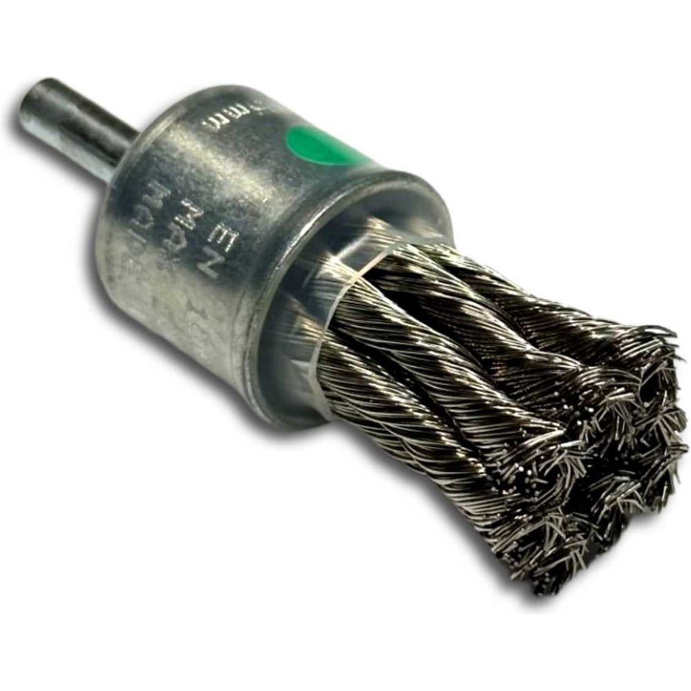 Изображение товара Щетка Lessmann концевая жгутовая 22мм, нержавеющая сталь 0.35мм, хвовик 6мм 454378