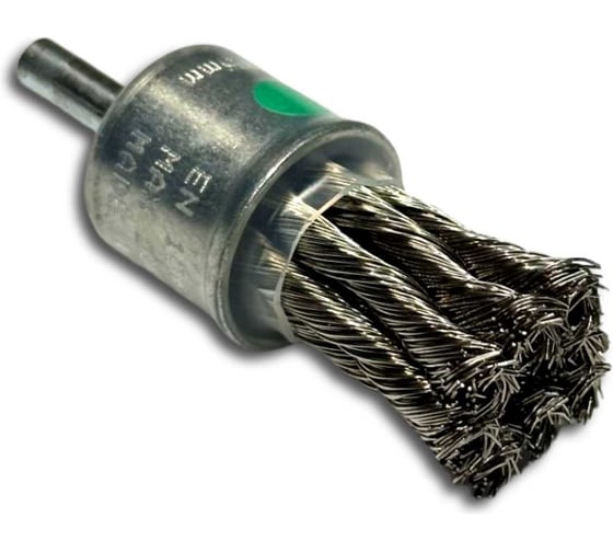 Изображение товара Щетка Lessmann концевая жгутовая 22мм, нержавеющая сталь 0.35мм, хвовик 6мм 454378