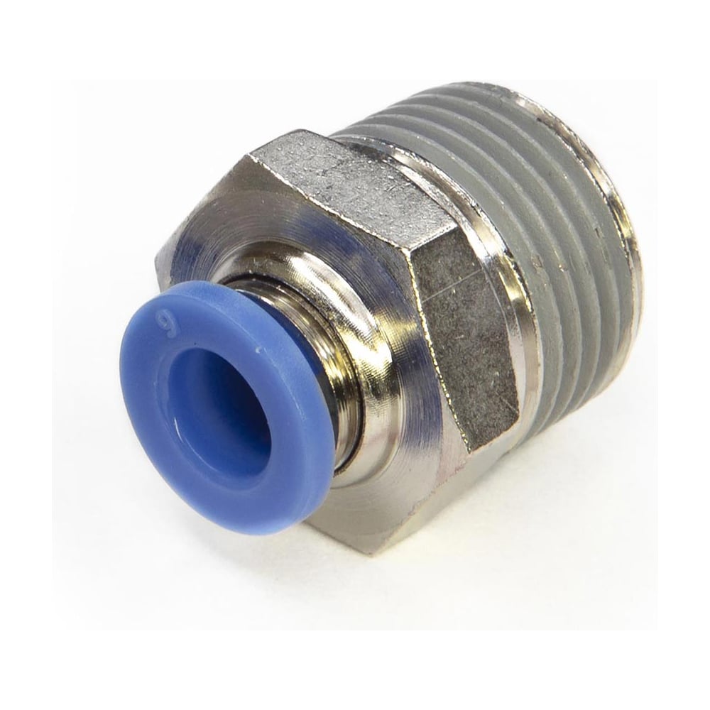 Изображение товара Пневмофитинг цанговый прямой HIMPT с наружной резьбой PC 6-03 (R3/8) 10 шт 00-00026393