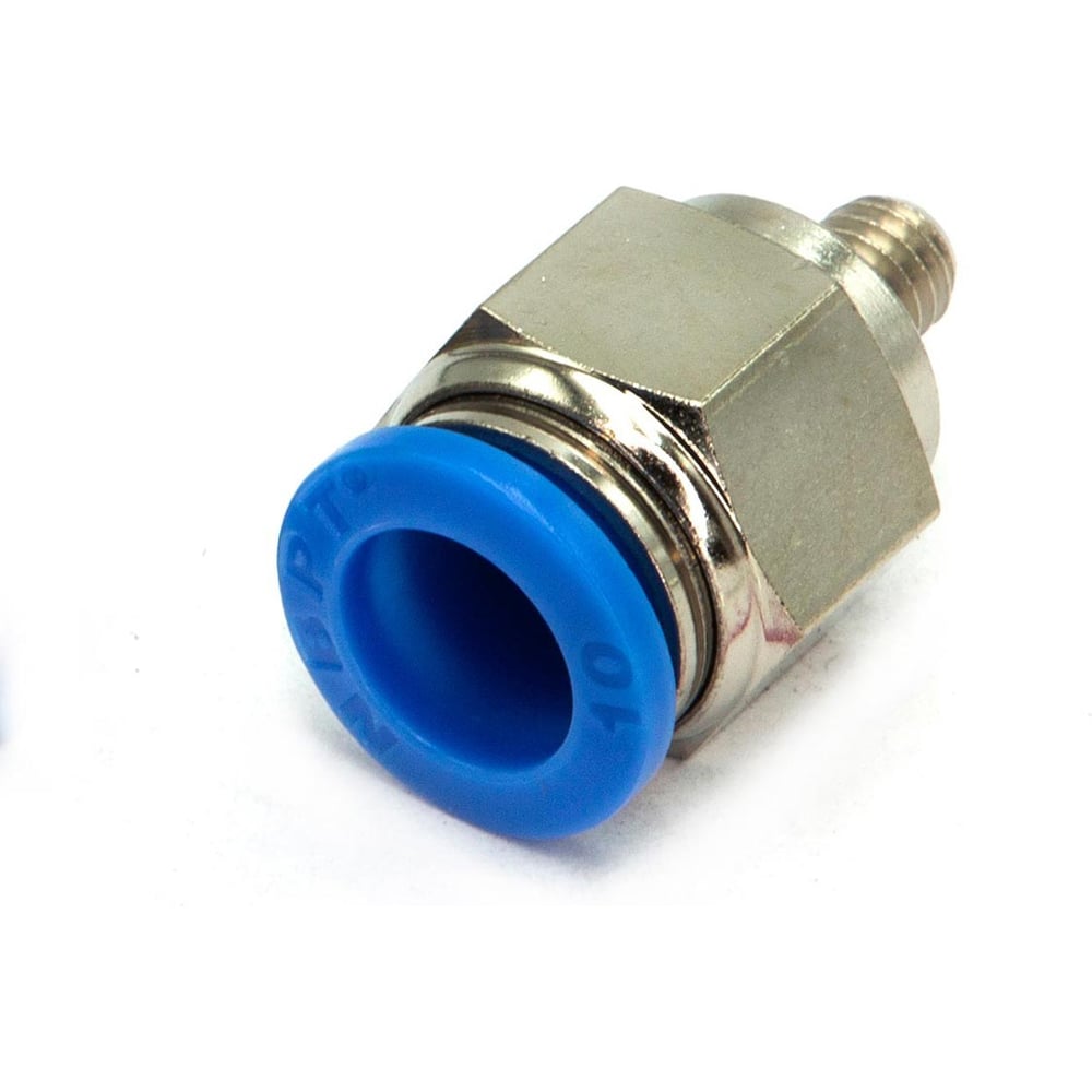 Изображение товара Пневмофитинг цанговый прямой HIMPT с наружной резьбой PC 10-М6х1 10 шт 00-00026429