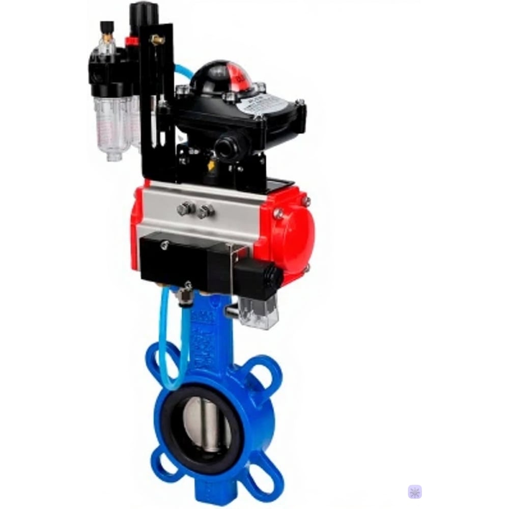 Изображение товара Затвор дисковый DN-дисковый WCB-316L-VITON Ду100 Ру16 с пневмоприводом