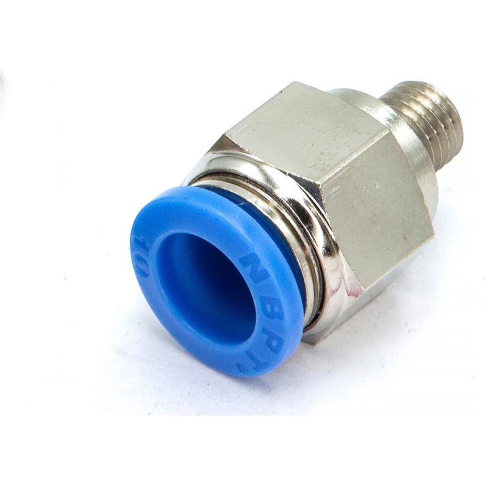 Изображение товара Пневмофитинг цанговый прямой HIMPT с наружной резьбой PC 10-М8х1 10 шт 00-00026430