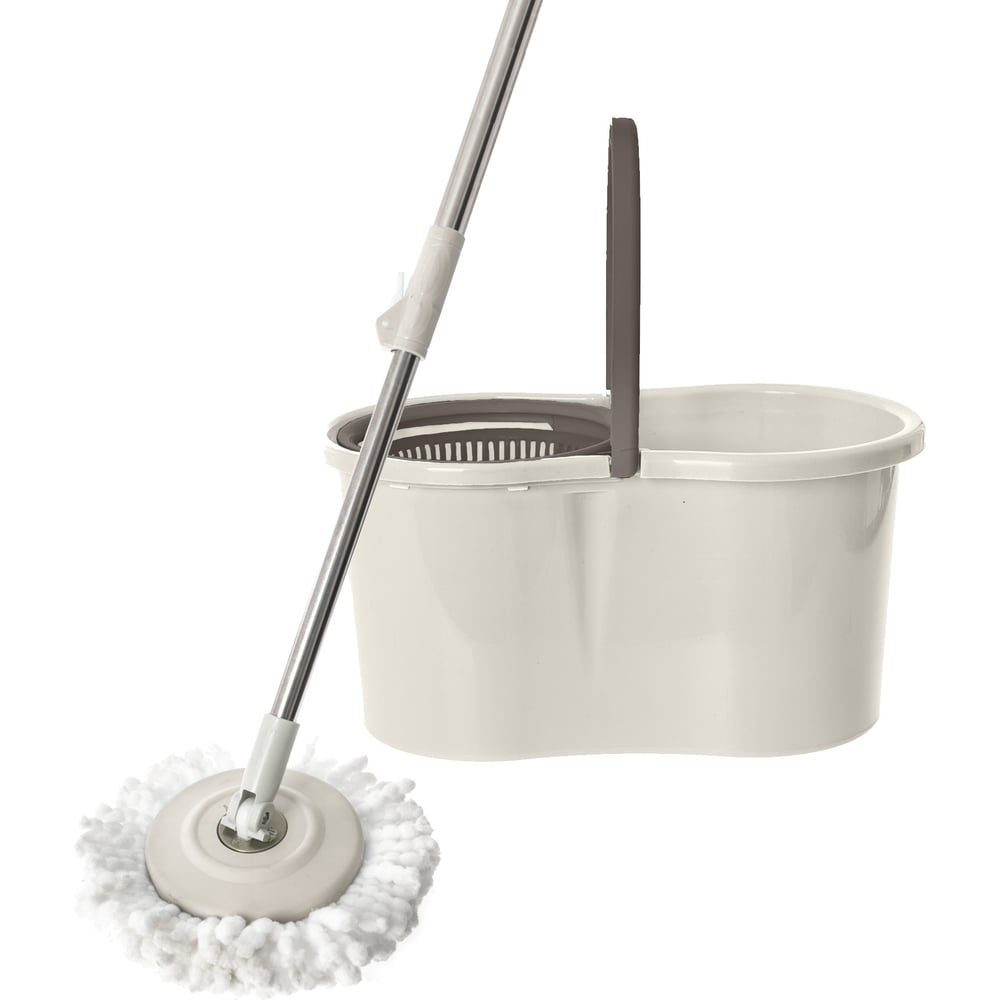 Изображение товара Швабра и ведро 10 л с роторным отжимом HomeQueen Стихия чистоты 77449 Изображение товара Швабра и ведро 10 л с роторным отжимом HomeQueen Стихия чистоты 77449