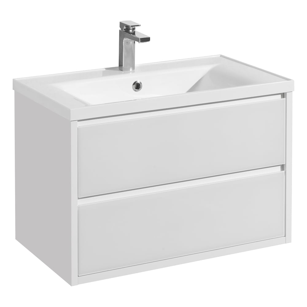 Изображение товара Тумба AQUATON Римини 80 с раковиной Айрис 80, цвет белый глянец 1A2267V1RN010 Изображение товара Тумба AQUATON Римини 80 с раковиной Айрис 80, цвет белый глянец 1A2267V1RN010