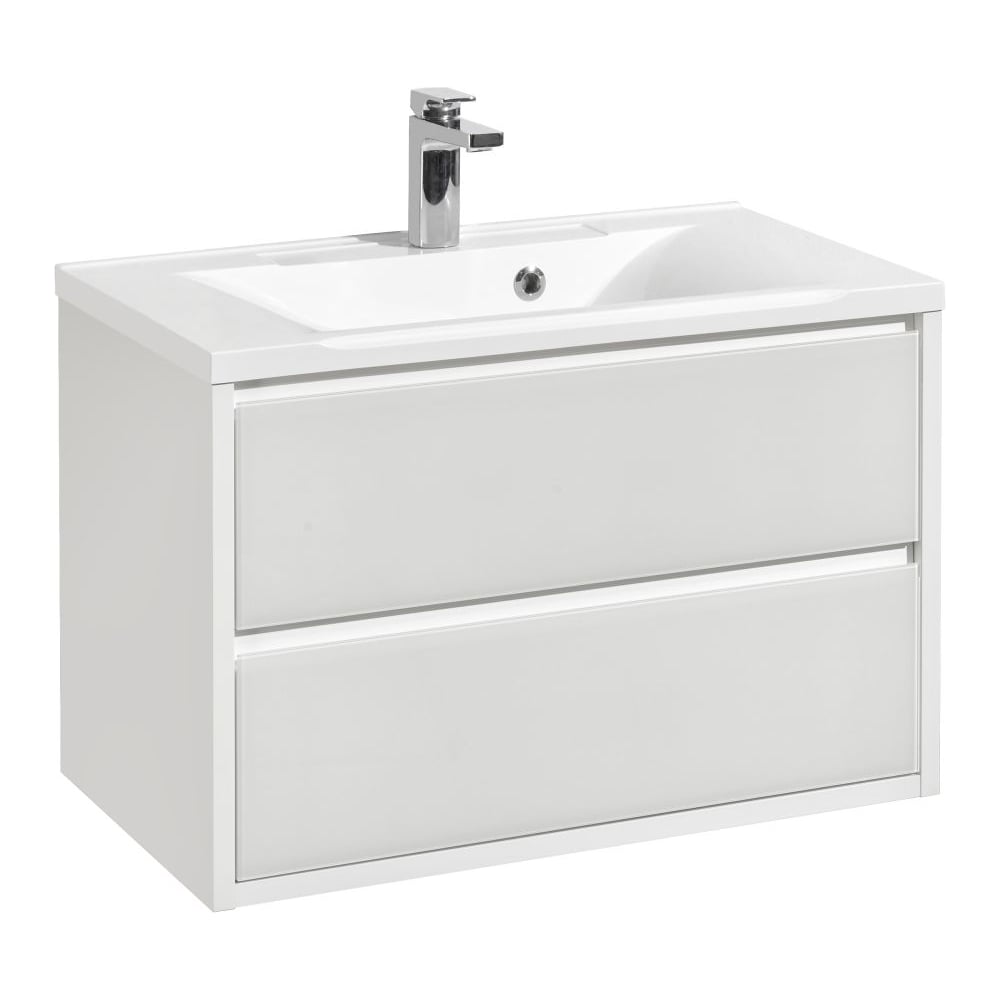 Изображение товара Тумба AQUATON Римини 80 NEW с раковиной Премьер М 80, цвет белый глянец 1A2267V3RN010 Изображение товара Тумба AQUATON Римини 80 NEW с раковиной Премьер М 80, цвет белый глянец 1A2267V3RN010