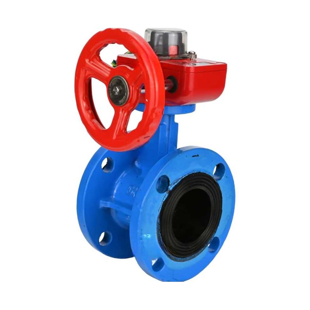 Затвор дисковый поворотный DN.ru GGG40-GGG40-EPDM-2W-H Ду100 Ру16 фланцевый с редуктором HAM-1 D050-90285