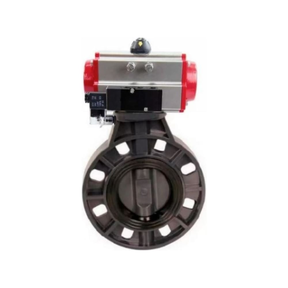 Изображение товара Затвор дисковый DN.ru НПВХ-НПВХ-E-2W-Fb-ISO Dn50