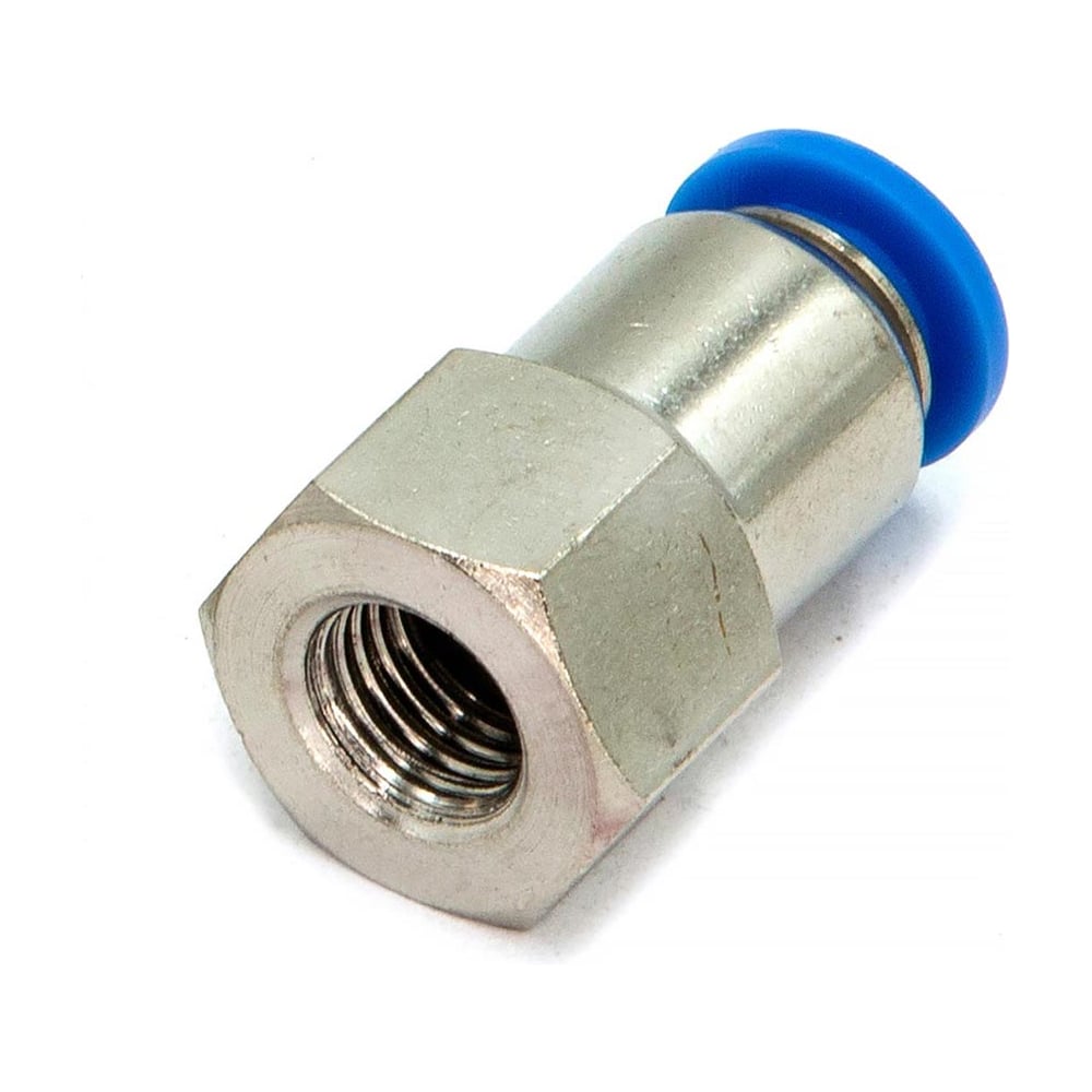 Изображение товара Пневмофитинг цанговый прямой с внутренней резьбой HIMPT PCF 6-М8х1 10 шт 00-00026456
