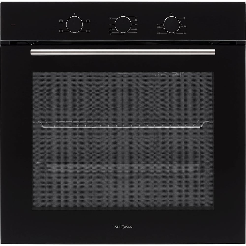 Духовой шкаф электрический встраиваемый Krona Element 60 BL 595 мм черный