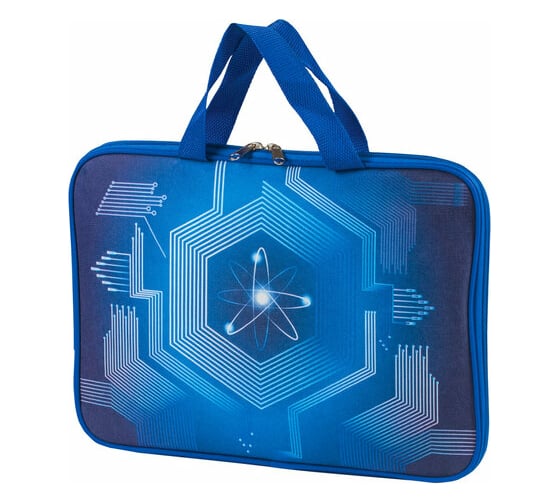 Изображение товара Папка BRAUBERG Атом на молнии с ручками, А4, ткань, с подкладкой, сублимация, для мальчиков 227089