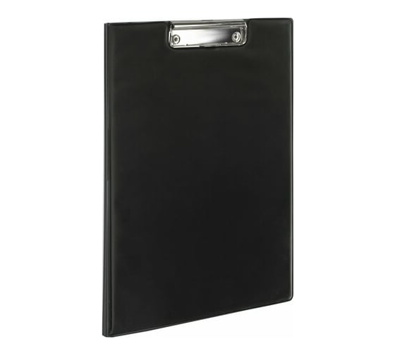 Изображение товара Папка-планшет BRAUBERG А4 340х240 мм, с прижимом и крышкой, картон/ПВХ, черная 221488