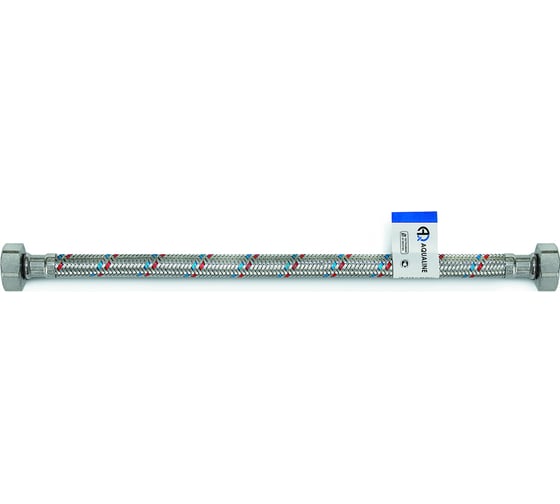 Изображение товара Подводка для воды AQUALINE стальная гайка вн-вн 1/2-40 см 04802
