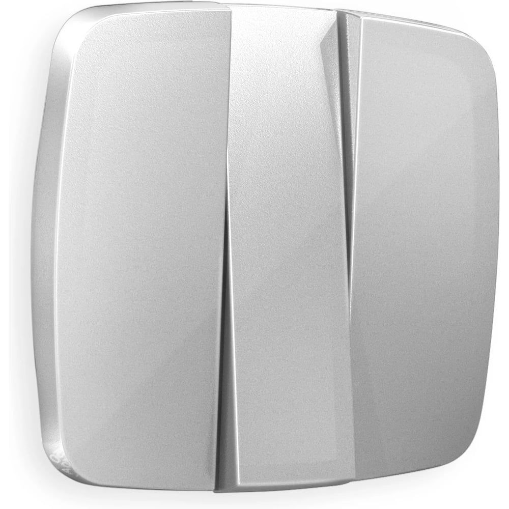 Изображение товара Лицевая панель Ambrella OMEGA OP4050 для 3-клавишных выключателей (серебро)