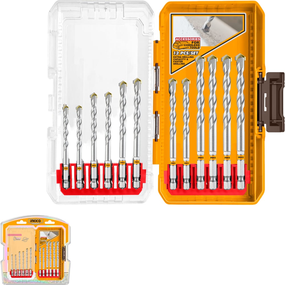 Изображение товара Набор сверл INGCO 12 шт INDUSTRIAL AKDL12206